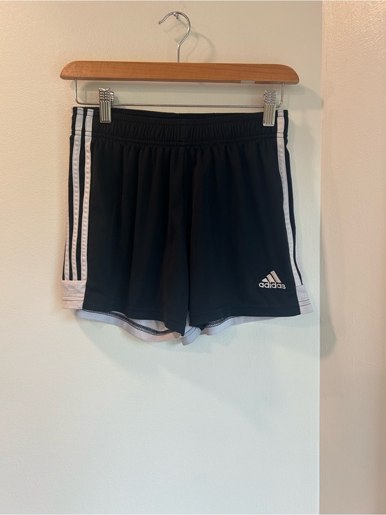 adidas Pants - adidas Black Athletic Shorts with White Stripes